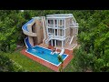 [full Video] Build Creative Water Slide Park To Underground Swimming Pool  Beautiful  Villa House
