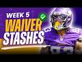 10 Players to Stash Ahead of Week 5 | Fantasy Football Waiver Wire Pickups (2024)