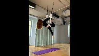 Fly yoga dance | Aerial tricks 🖤 #short #shorts #shortvideo #shortsvideo