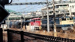 超カオスすぎる組成！《熊谷貨物ターミナル駅常駐機交換(返却)兼ホキ2両 KS入場回送》EF65-2086+ムドHD300-31[新]+ｵホキ2両+タキ5両が大宮駅⑥を通過！(臨8764列車・石油返空)