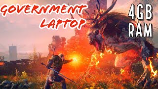 The Witcher 3: Wild Hunt Government laptop gameplay | 4gb ram | amd r4 graphics