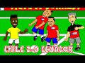 🏆CHILE vs ECUADOR 2-0 Vidal Penalty🏆 (COPA AMERICA 2015 parody cartoon)