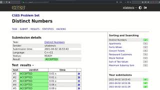 [CSES][Sorting and Searching] Distinct Numbers