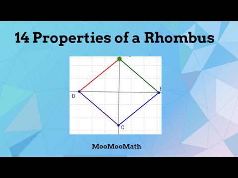 14 Properties of a Rhombus 14 Properties of a Rhombus