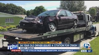 94-year-old driver issued citation for crash