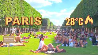 Hot summer in Paris 28°C 🇫🇷🔥- HDR walking tour in Paris, France | Paris 4K ultra HD