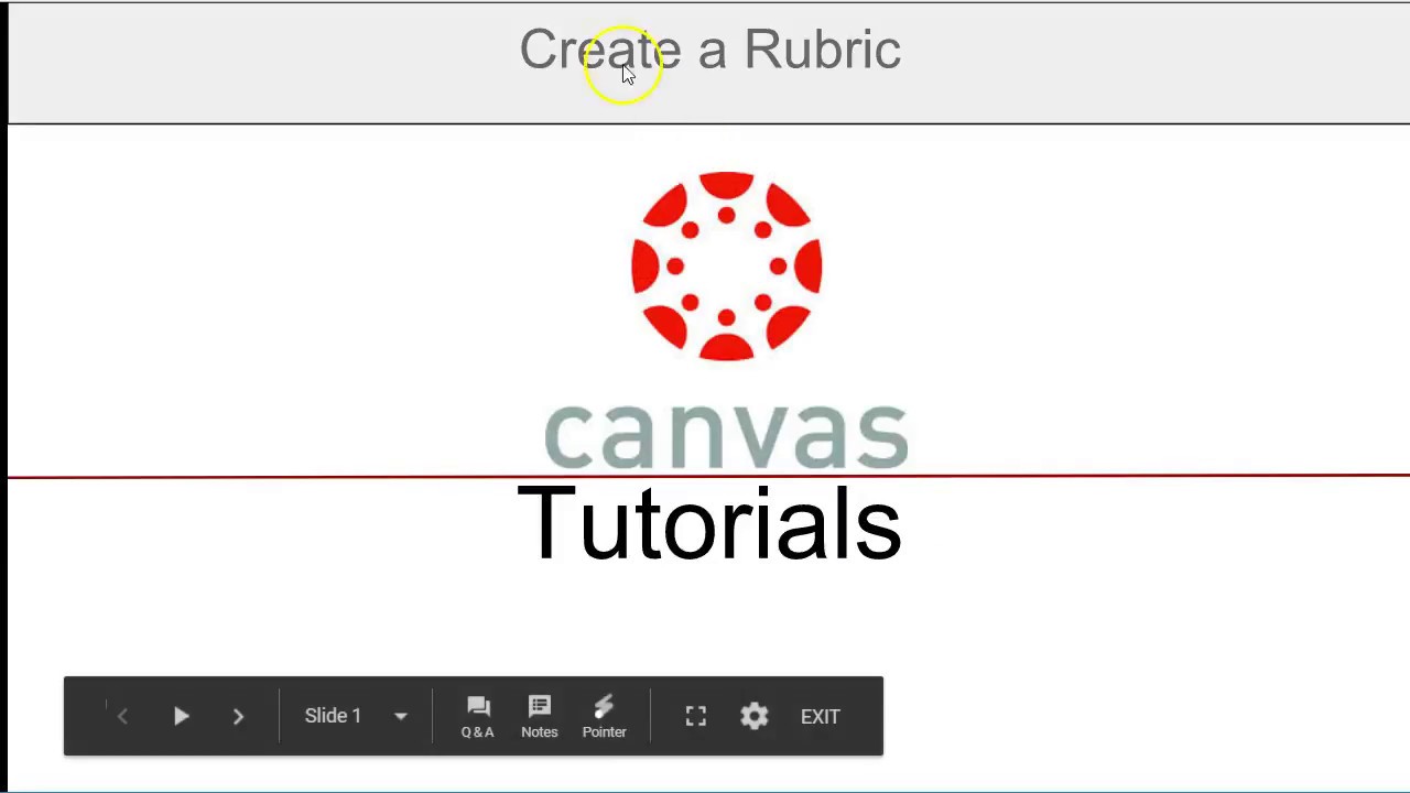 Canvas: Create A Rubric - YouTube