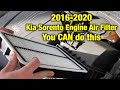 HOW TO REPLACE Engine Air Filter on a 2016-2020 Kia Sorento - SUPER EASY