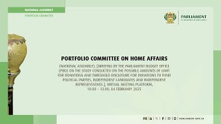 Portfolio Committee on Home Affairs, 04 February 2025