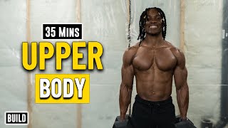 35 Min Upperbody Dumbbell Workout For Strength & Size Gains! | Build Muscle 14