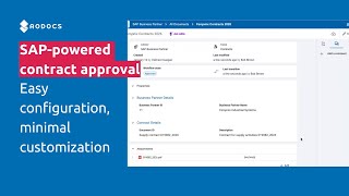 SAP-Powered contract approval: Simple setup, less customization