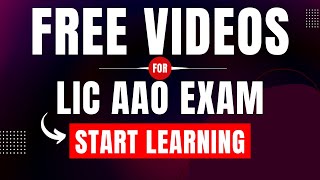 Free Videos for LIC AAO | ALL Playlist Link | Start Learning Now