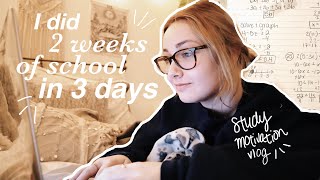 i missed 2 weeks of school and got caught up in 3 days *study motivation week in my life vlog*