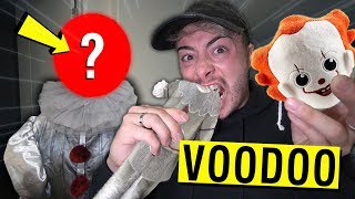 DO NOT MAKE PENNYWISE VOODOO DOLL AT 3 AM CHALLENGE!! (I BIT OFF HIS HEAD!)