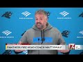 panthers fire head coach matt rhule after 1 4 start