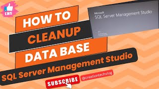 How to Cleanup Data base on SQL Server Management Studio