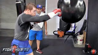 Canelo Alvarez COMPLETE Boxing workout for Miguel Cotto- Cotto vs. Canelo video
