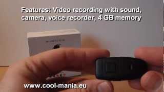 Spy camera in Bluetooth earpiece + 4GB memory