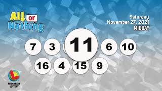 Wisconsin Lottery Midday Draw 11/27/2021