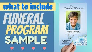 Funeral Program Sample - What To Include