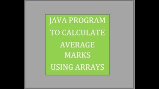 Java Program to Calculate Average Marks of Student using Array