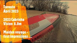 2023 Cabrinha Vision 8m First Impressions - Wing Foiling at Cherry Beach Toronto