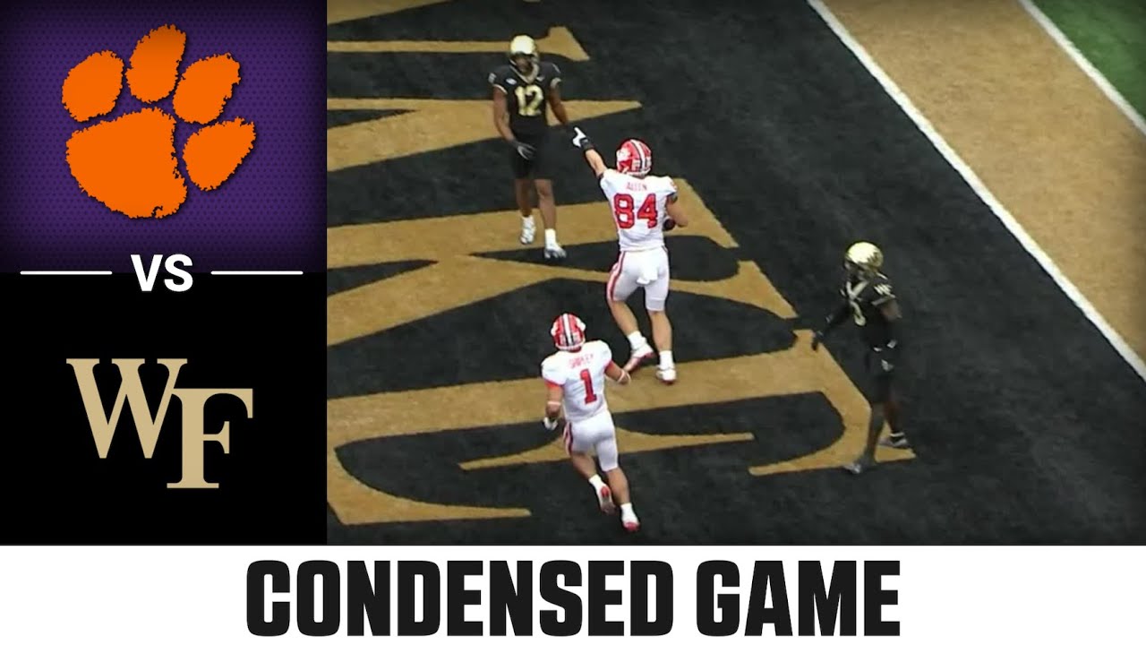 Clemson Vs. Wake Forest Condensed Game | 2022 ACC Football