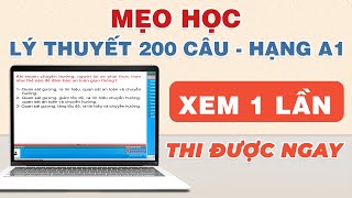 Mẹo Học Lý Thuyết: 200 Câu Hỏi Thi Bằng Lái Xe - HẠNG A1 | BẢO ĐẢM ĐẬU 100%