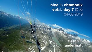 Nice to Chamonix volbiv day 7 (& 8) (on my Advance Omega XAlps 3)