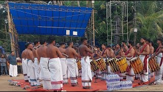 manikoodaram is live chenda melam kadavoor akhil