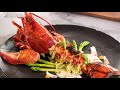 butter poached fresh canadian lobster with duo caviar sauce brasserie9