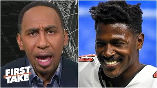 Stephen A. reacts to Antonio Brown re-signing with the Bucs | First Take