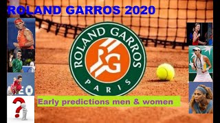 Roland Garros 2020 Preview & early predictions both men and women #rolandgarros #frenchopen #tennis🎾