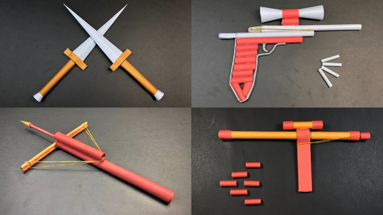 How To Make Paper Things | Paper Gun That Shoots | Origami | Paper ...