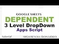 Google Sheets - Dependent Drop Down List for Entire Column, Multiple Levels