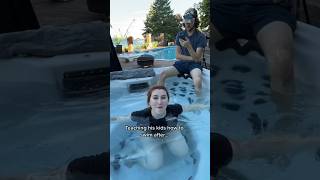 Swimming is the best! #hottub #outdoor oor