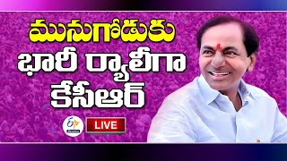 CM KCR Rally to Munugodu with TRS Leaders | కార్యకర్తలతో భారీ ర్యాలీగా మునుగోడుకు కేసిఆర్‌| LIVE |