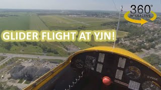 Glider Flight at CYJN St Jean - 360 view! Vol en planeur a CYJN - 360 degree!