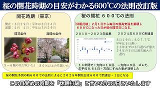 桜の開花時期がわかる６００℃の法則改定提案