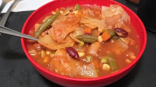 Cabbage and vegetable soup on a budget ...