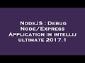 NodeJS : Debug Node/Express Application in intellij ultimate 2017.1