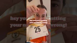 here’s the zoey 101 on how to put your bib on for race day #running #runningadvice #raceday