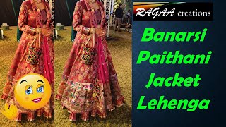 Paithani Lehenga | Banarsi Paithani Lehenga | Maroon Lehenga | Jacket Lehenga