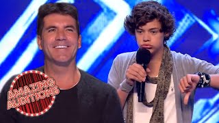 UNSEEN FOOTAGE! Harry Styles EXTENDED CUT X Factor UK Audition | Amazing Auditions