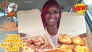 Little Caesars New Crazy Puffs : Bacon \u0026 Cheese and 4 Cheese #foodreview #littlecaesarspizza