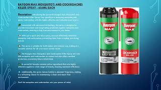 Baygon Max - Mosquito's and Cockroaches Killer Spray (625Ml Each)