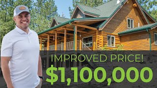 $50K Price Drop on Custom Log home w/ 40 Acres!!