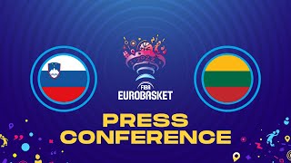 Slovenia v Lithuania - Press Conference | FIBA EuroBasket 2022