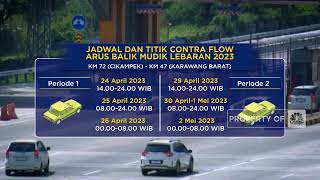 Catat! Jadwal dan Contraflow Hingga Gage Arus Balik Lebaran 2023