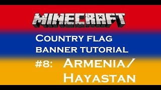 Minecraft Country Flag/Banner Tutorial #8: Armenia